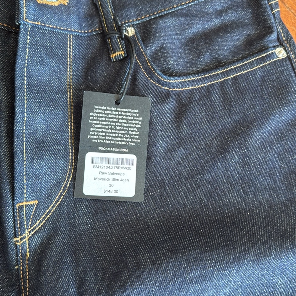 Men’s Buck Mason Raw Slim Jean